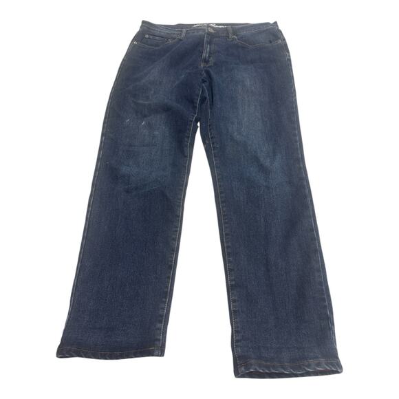 Eddie Bauer Mens Straight Fit Flannel Lined Jeans 38x32 Blue Cotton Blend - Picture 1 of 8